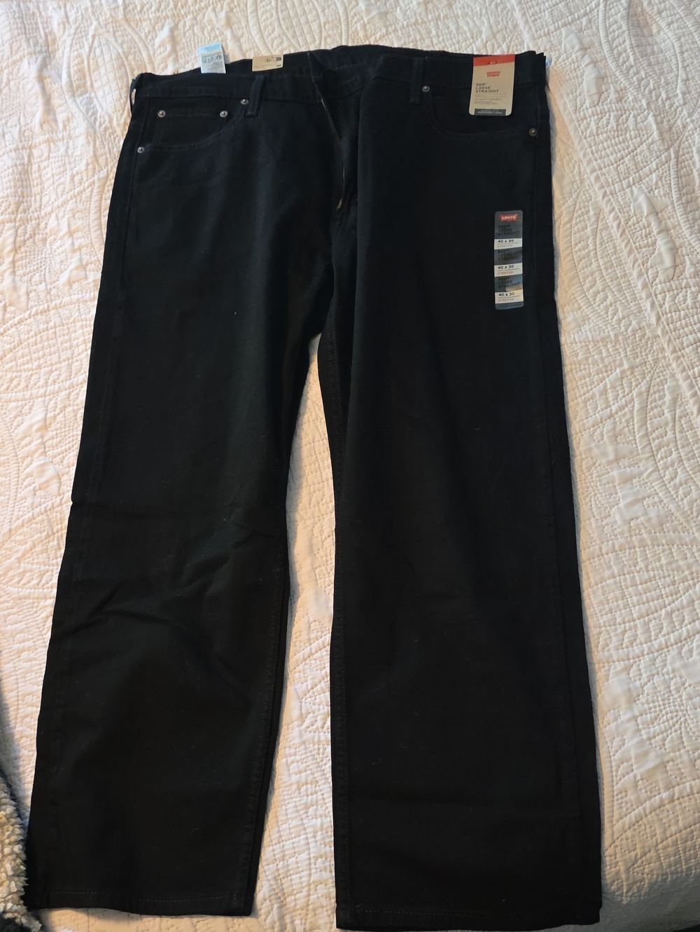 Levi's Men's Black Relaxed Straight Jeans